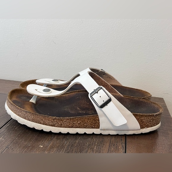 Birkenstock Gizeh White Sandals size 40 Women’s size 9 - Picture 6 of 9
